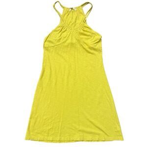 Athleta Womens Racerback Tank Dress Athletic Sz M Active Yellow Athleisure